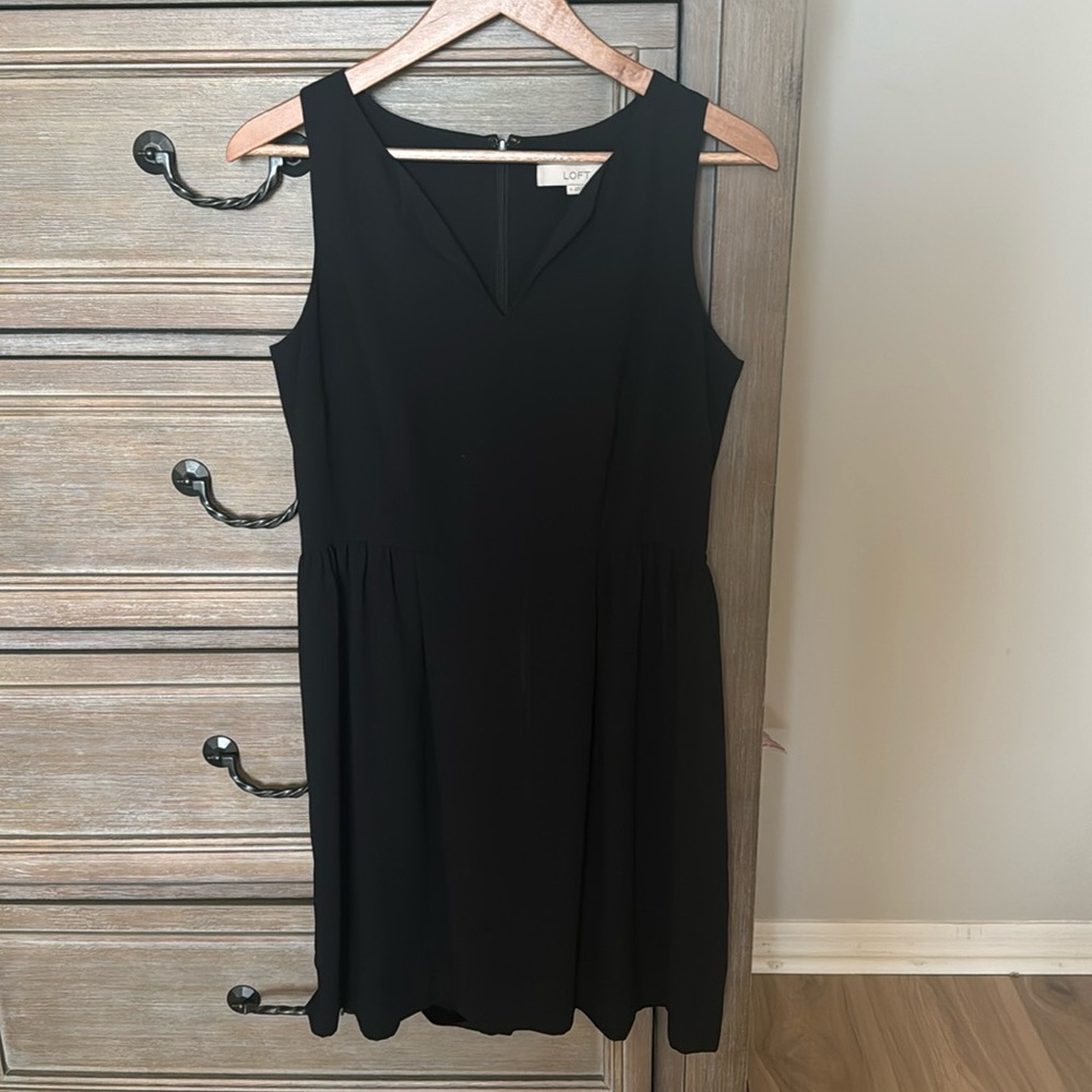 Loft black sleeveless dress
